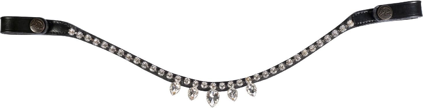 HKM Alisha Browband Black/White Cob
