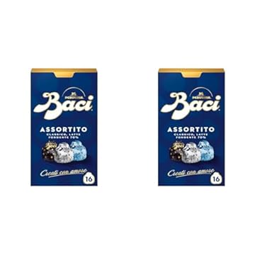 BACI PERUGINA Assortito Cioccolatini ripieni al Gianduia, Scatola 200g (Confezione da 2)