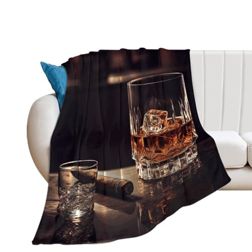 Couverture extra large en flanelle douce microfibre lit canapé motif original - 2