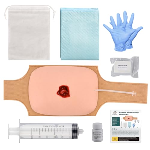 Image of Wound Packing Trainer, Stop Bleeding Trainer with Bleeding Function, Wearable Wound Moulage Training Kit