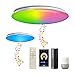 Chysongoods Φ50cm 55W Sternenhimmel Musik Deckenlampe Amazon Alexa Google Home Kompatibel Mit Bluetooth Lautsprecher Deckenleuchte LED RGB Farbwechsel Dimmbar für Küche Schlafzimmer Wohnzimmer