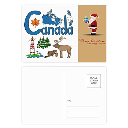 Cartes postales Canada : lot de 20 cartes avec symbole national canadien