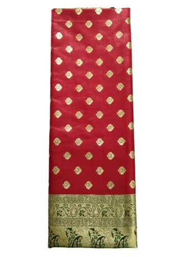 CRAFTONI red banarasi silk saree in pure silk – image 3