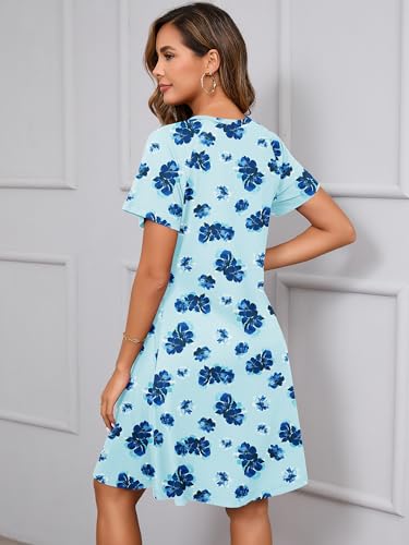 Image of Heymoments Short Sleeve Crewneck Summer Dresses for Women