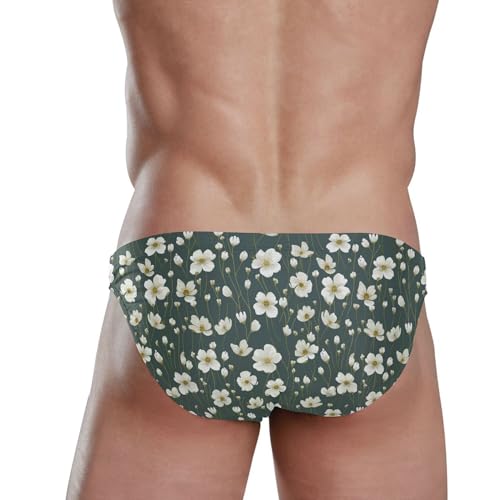 Flowers Swim Briefs for Men Swimsuit Bikini Swimwear S A1115973