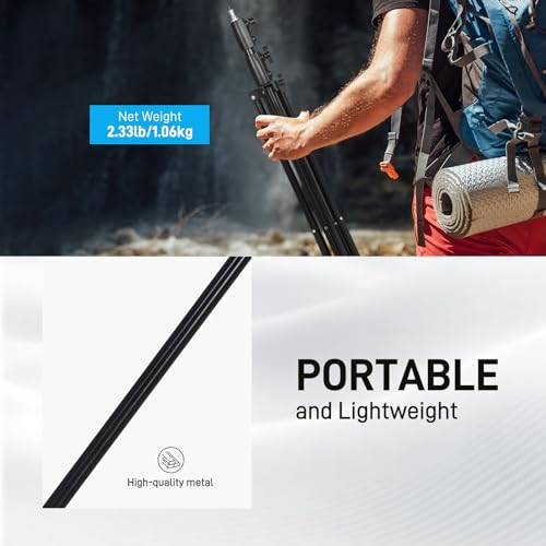 Image of GVM Photography Light Stand 95 inch /240cm, Air-Cushion Aluminum Photo Video Tripod Stand with 1 /4 inch Screw for Softbox, Photo Studio Speedlight, Photographic Equipments, Max Load 8kg / 16lbs