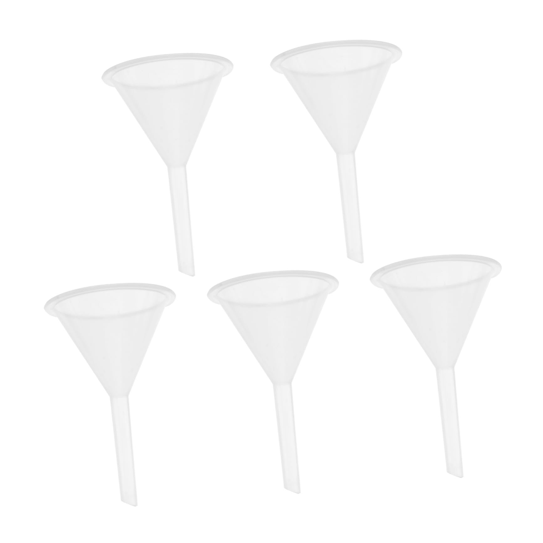 HOLIDYOYO 5 Pcs 60ml Plastic Funnel Set Filter Funnel for Water Bottles No-Mess Guard Nesting Design for Car Oil Changes Transmission Fluids