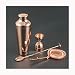 WERTYU Kit Cocktail Bar Outils Coquetelier Bar Set Plaqué Or Cuivre Set Shaker - 4 Pièces Barman Kit Comprend Shaker, Jigger, Passoire, Cuillère (Color : Copper Set)