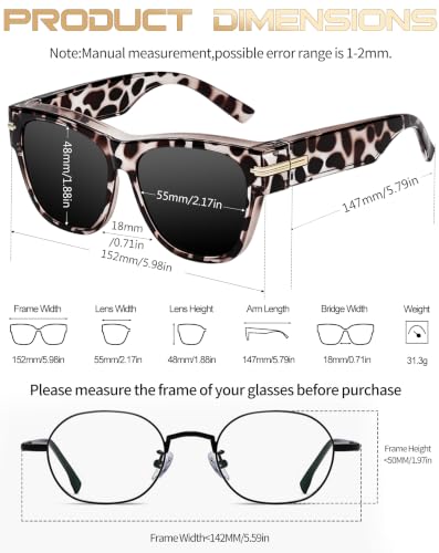 Image of KANASTAL Over Glasses Sunglasses Square Fit Over Polarized Sunglasses UV400