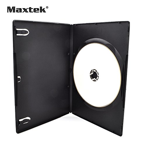 Maxtek 7Mm Slim Black Single Cd/Dvd Case, 50 Pieces Pack. #TOP1