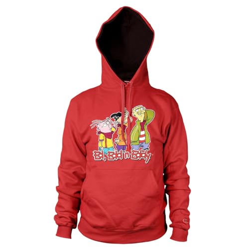 Ed, Edd N Eddy Officially Licensed Hoodie (Red), X-Large