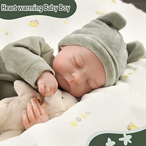 Jizhi Lifelike Reborn Baby Dolls Boy - 17-Inch Baby Soft Body Realistic-Newborn Baby Dolls Full Body Vinyl Anatomically Correct Real Life Baby Dolls With Toy Accessories For Kids Age 3 4 5 6 7 + #TOP1