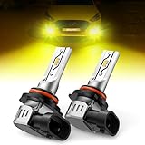 SEALIGHT H10 Yellow fog light bulbs, 9145 9045 9040 9140 Fog Lights or Daytime Running Light 3000K Yellow, 1:1 Size Plug ang Play, Non-polarity, Pack of 2