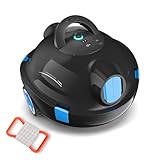 Cordless Robotic Pool Vacuum, Long Runtime Automatic Pool Cleaner, Powerful Suction for Above Ground & Inground Pools up to 1150 Sq.Ft, Self-Parking Pool Robot Vacuum for Leaves & Debris