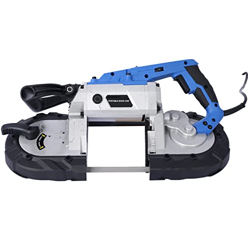 Portable Band Saw - 10A 1100W Motor 5in Depth Cut High-Performance Bandsaw | Variable Speed Compact Band Saw with Removable Stainless Steel Base for Woodworking and Metalworking - Thumbnail 7