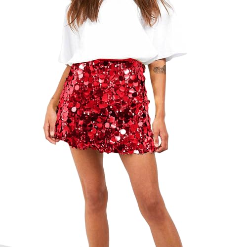 JK Home Dames pailletten kwastrok glitter buikdans heupsjaal wrap party kostuum boho franje rave party rok riem taille ketting voor festival Halloween, Zilver Blauw Rood, One size JK Home Dames pailletten kwastrok glitter buikdans heupsjaal wrap party kostuum boho franje rave party rok riem taille ketting voor festival Halloween, Zilver Blauw Rood, One size