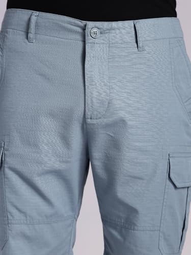 Image of Thomas Scott Men's | Regular Fit | 100% Cotton | Solid | Breathable Lightweight | 6-Pocket Cargo Shorts | Cricket Club Collection