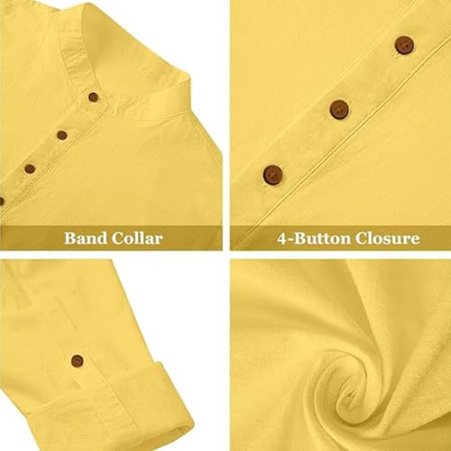 Image of Beige Color Cotton Blend Mandarin Neck Short Kurta Straight Kurta for Men (S)