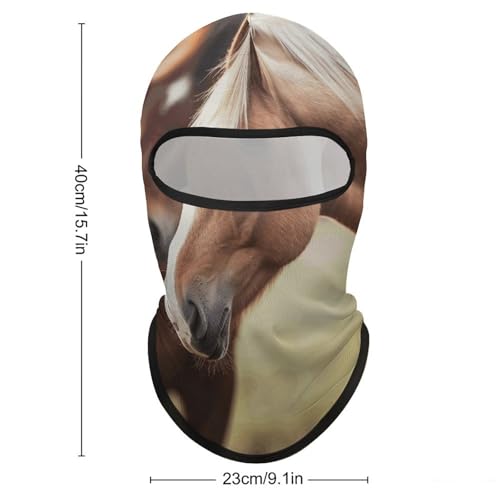 Balaclava adorable de caballo para hombre y mujer con protección solar, transpirable, máscara facial de cabeza completa para senderismo, ciclismo, correr y conducir miniatura 2