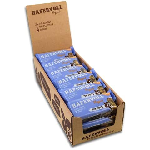 HAFERVOLL Flapjack Mohn Aprikose, Müsliriegel, 18 x 65g Müsliriegel Cover