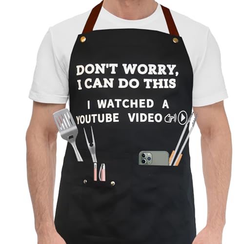 Ougher Cooking Chef Apron For Men - Funny Gift With