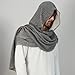 Women Men Fashion Shawl Scarf Cape | Multifunctional Hooded Cowl | Medieval Linen Cotton Cowl Hood |Vintage Goth Costume (Style-B Gray)