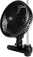 Grow Expert Oszillierender Clip-Ventilator für Growbox & Growzelte EC-Motor mit 10 Stufen, 32 dB(A), 250 cm Kabel – Umluftventilator für Luftzirkulation & gesundes Pflanzenwachstum (1 Stück)