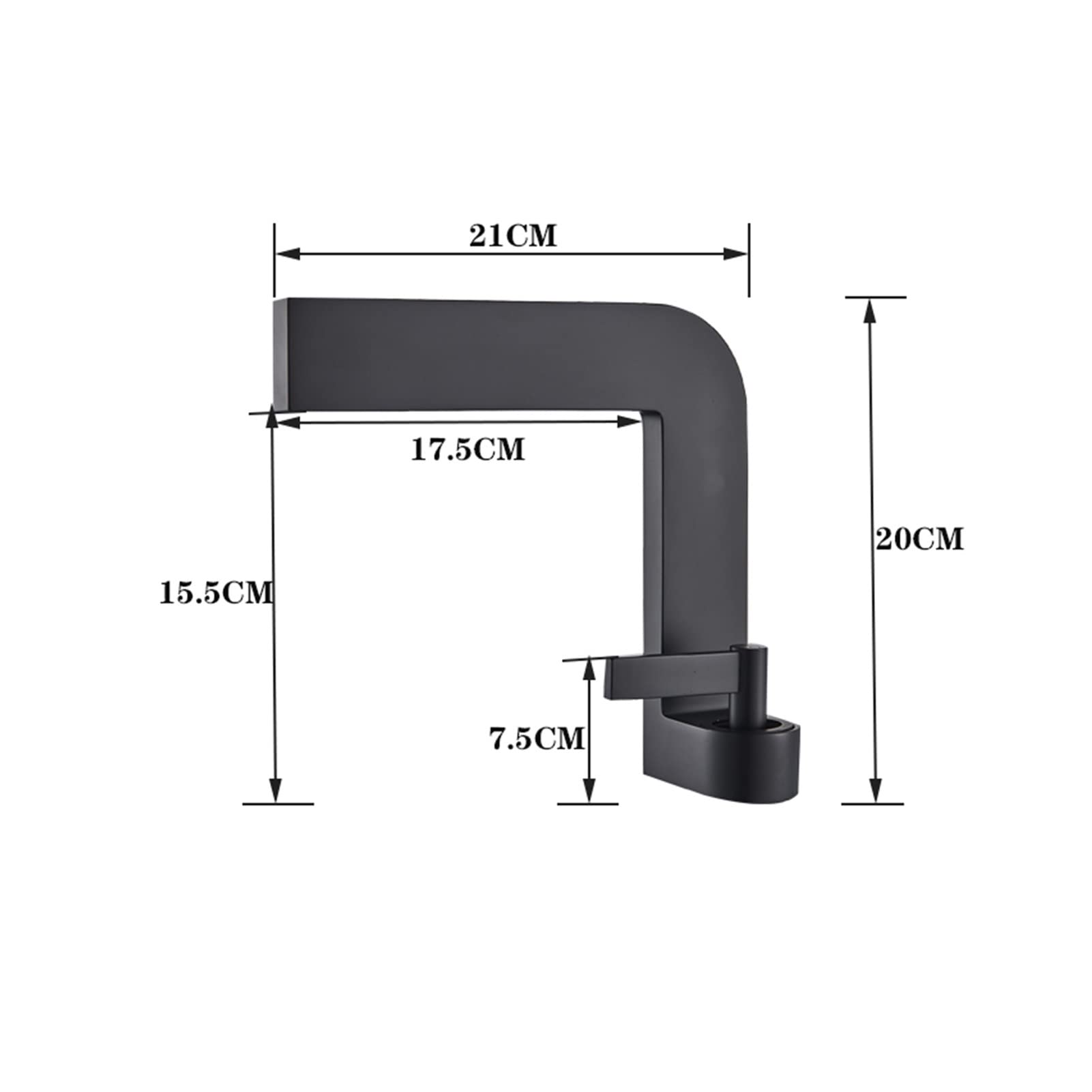 Materiale Black BAGNO Della Vanity rubinetto a Sette a sette sagomato delicato cascata Outlet Miscelatore caldo e freddo(A)