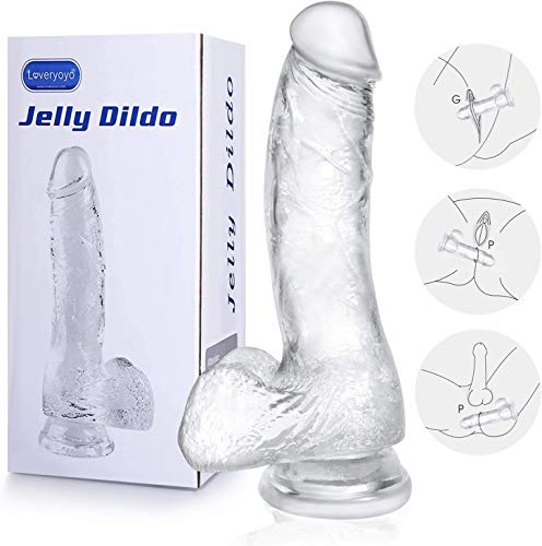 Masajeador transparente, 18cm de Largo, Muy Suave, Material seguro, Impermeable