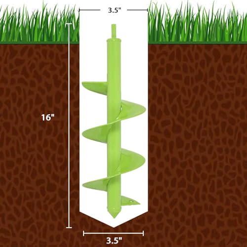 Tcbwfy PLANTING AUGER Drill Bit For Planting 3.5"X16",Extended Length Garden Auger Spiral Drill Bit thumb #1
