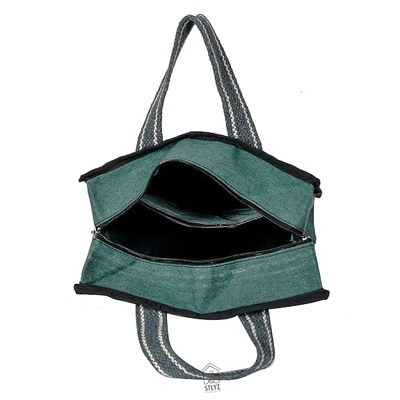 Image of Cash Bag with Zipper & Extra Compartment | Money Collection, Jewellery & Document Organizer Bag | Secure Storage Pouch for Cash, Cheques, Receipts & Valuables,12x5.5x16 Inch