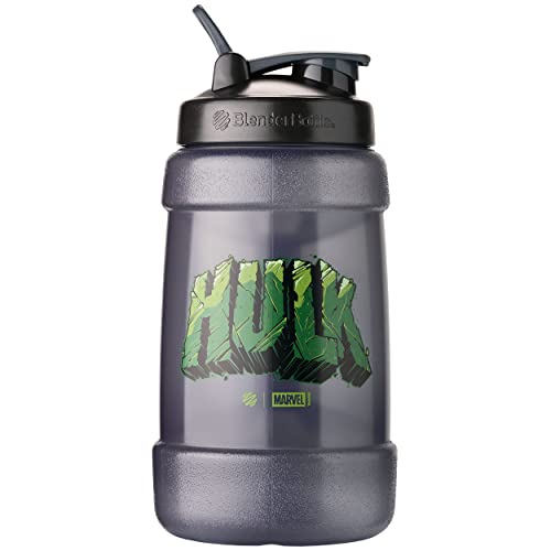 BlenderBottle Marvel Half Gallon Water Bottle, Koda Large Water Jug, 74-Oz, Hulk