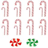 Mini Sucre d'orge pour Sapin de Noël Candy Cane Décoration de Noel Sapin Canne en Bonbon Suspendre pour Intérieur et Extérieur Deco de Christmas Tree Fête de Noël (Lot C-40pcs)