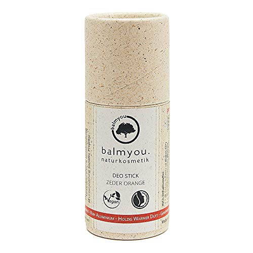 balmyou Deo Stick Zeder Orange in Graspapier, 50 g