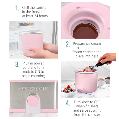 Nostalgia Electric Ice Cream Maker, Pink - image 7