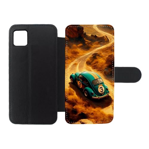 Housse cuir Samsung Galaxy A22-5G anti-choc à clapet magnétique voiture de sport