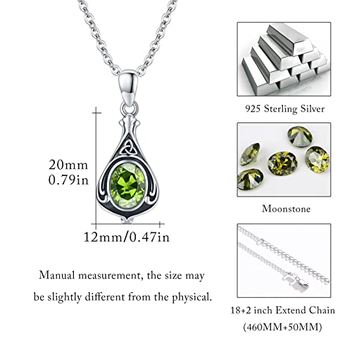 Tughra Cremation Jewelry For Ashes For Women 925 Sterling Silver Peridot Urn Necklace Teardrop August Birthstone Pendant Necklaces Urn Jewelry Gifts For Women Men Girls Boys #TOP3