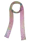 Croozy Women Glitter Sparkle Metal Sequins Neck Tie Scarf Party Evening Long Thin Skinny Tie Shawls Neckerchief
