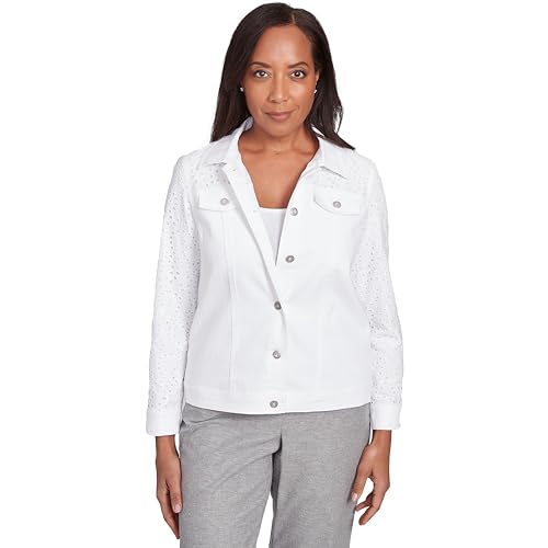 Alfred Dunner Eylet Denim Jacket