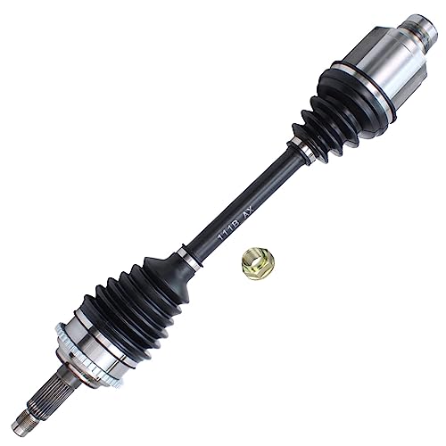 Image of Detroit Axle - Front 2pc CV Axles for 06-09 Ford Fusion, 03-08 Mazda 6, 06-09 Mercury Milan, 2006 2007 2008 2009, 2 CV Driver and Passenger Side Axle Shafts Assembly Set Replacement