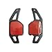 QCWLDKJRV 2Pcs Car ABS Steering Wheel Paddle Accessories Gear Shift Paddles A3 A4L Fit for A5 A6L A7 A8 S3 S5 SQ5 RS3 R8 Q3 Q5 Q7 S6 S7(Red Carbon Fiber)