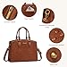 LOVEVOOK Purse Handbag for Women, Vintage Tote Shoulder Bag Trendy, PU Leather Satchel Bag, Medium Ladies Hand Bag Brown