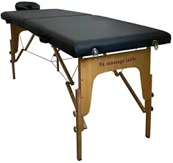 Maca Portátil Profissional BK Com Regulagem De Altura e Apoio de Cabeça - 65cm - Preta