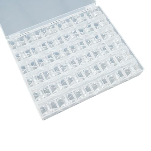 Tumuued Bobinas para MáQuina de Coser de 36 Piezas, Bobinas de Coser Universales, Bobinas de PláStico para MáQuina de Coser con Caja de Almacenamiento