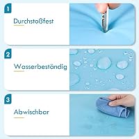 Pawtasy Kühlmatte für Hund, Kühldecke Hunde, Kühlkissen mit Ungiftiges Gel für Große Mittelgroße Haustiere, Hundekühlmatte Selbstkühlend, Hundedecke Kühl Kühlende Hundematte - XL 100 x 60 cm, Blau – Ansicht 5