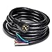 12ft 7-Pin Trailer Plug Cord Wire Cable [7-Way Trailer Wiring Harness] [Brake & Light Control] [10-14AWG] 7 Prong Trailer Light Wiring Connector for RV