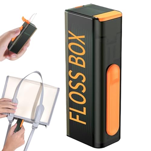 Distributeur Automatique De Fil Dentaire - Boîtier De Voyage Portable Style Avec 10 Porte-fils | Rangement Hygiénique Pop-Up Pour Sac Et Poche | Accessoire Bucco-dentaire (ABS)