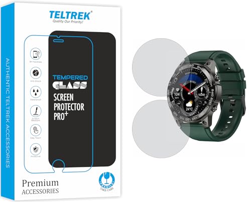Image of TELTREK Screen Protector Compatible With Fire Boltt Dagger Smartwatch, Full Hydrogel TPU Screen Guard not a Tempered Glass (Pack of 2)