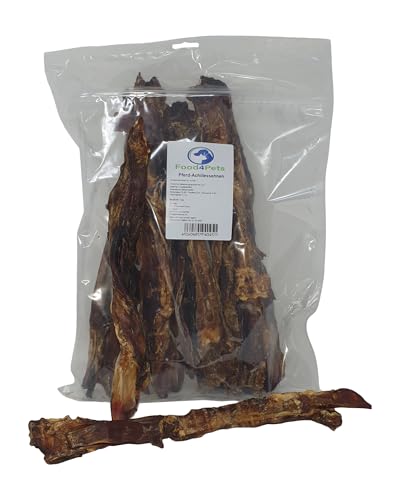 Food4Pets Pferde-Achillessehnen 1kg – natürlicher Hundesnack, sehr hart, ideal für Langen Kauspaß & Zahnpflege, im praktischen Frischebeutel