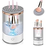Limpiador De Brochas De Maquillaje, Limpiador Automático De Brochas De Maquillaje, Limpiador Eléctrico De Brochas De...